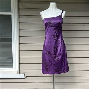 Vintage 90’s Purple One-Shoulder Dress by Rampage Size 6
